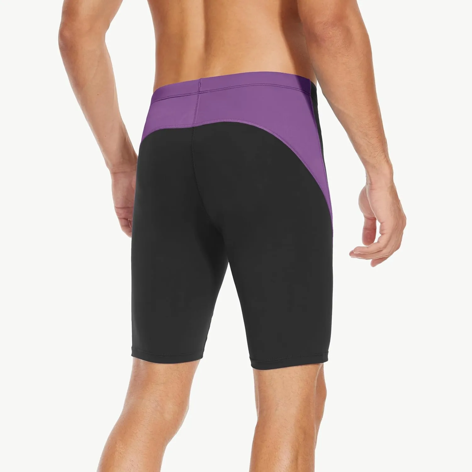 Men's Swim Jammers Competitive Athletic Swim Team Suit Training Endurance Racing Quick Dry Swimming Shorts UPF 50