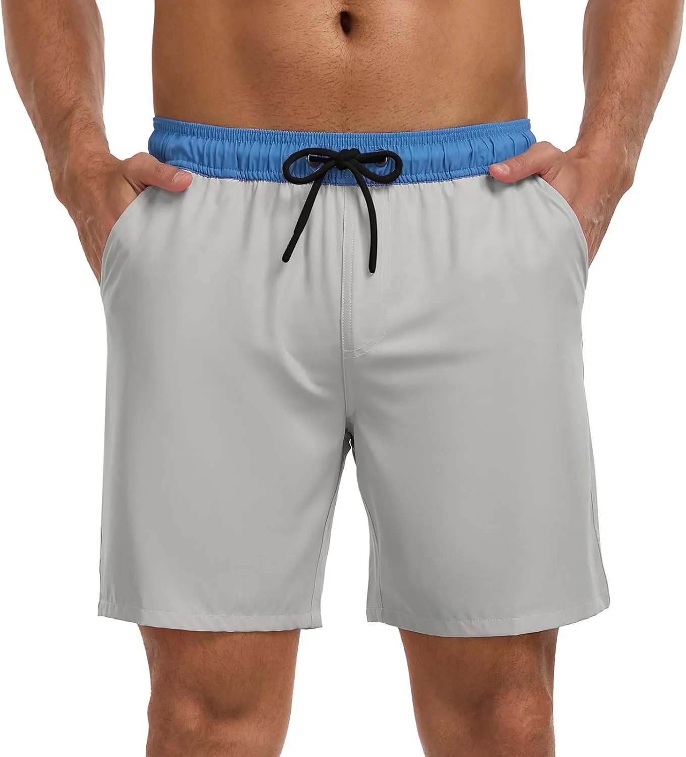 Mens Swim Trunks with Compression Liner 7 Inch Swim Shorts 2 in 1 Quick Dry Board Shorts Beach Wear
