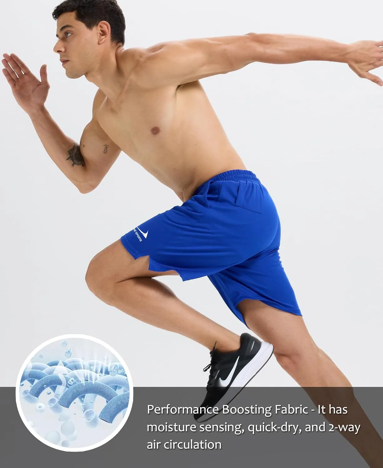 Men's Workout Shorts Gym Running Training Athletic Short Quick Dry Outdoor Shorts