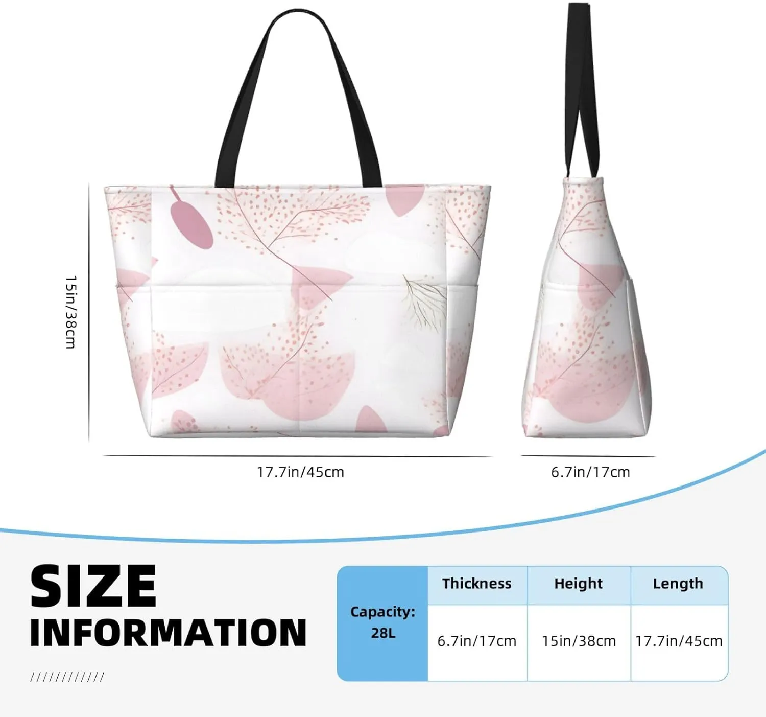 Mermaid Tattoo Spacious Large Capacity Beach Travel Bag - Foldable Beach Bag Tote Bag With Zipper