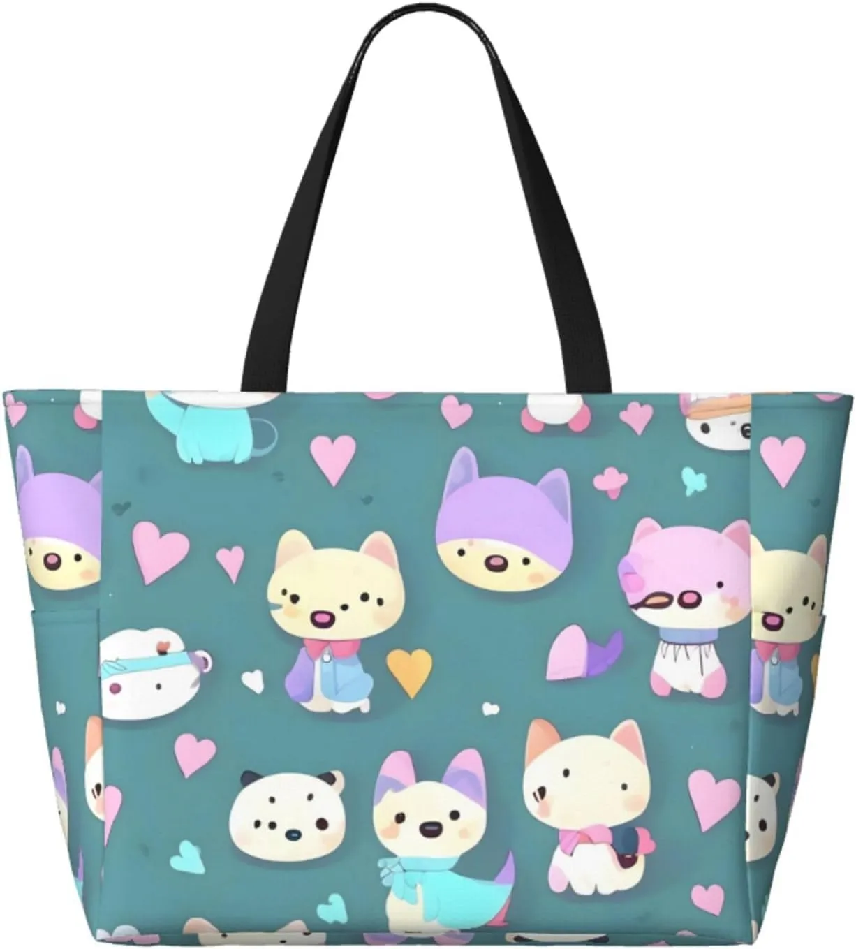 Mermaid Tattoo Spacious Large Capacity Beach Travel Bag - Foldable Beach Bag Tote Bag With Zipper