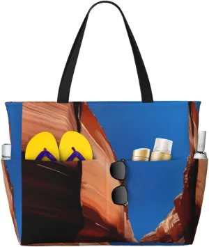 Mermaid Tattoo Spacious Large Capacity Beach Travel Bag - Foldable Beach Bag Tote Bag With Zipper