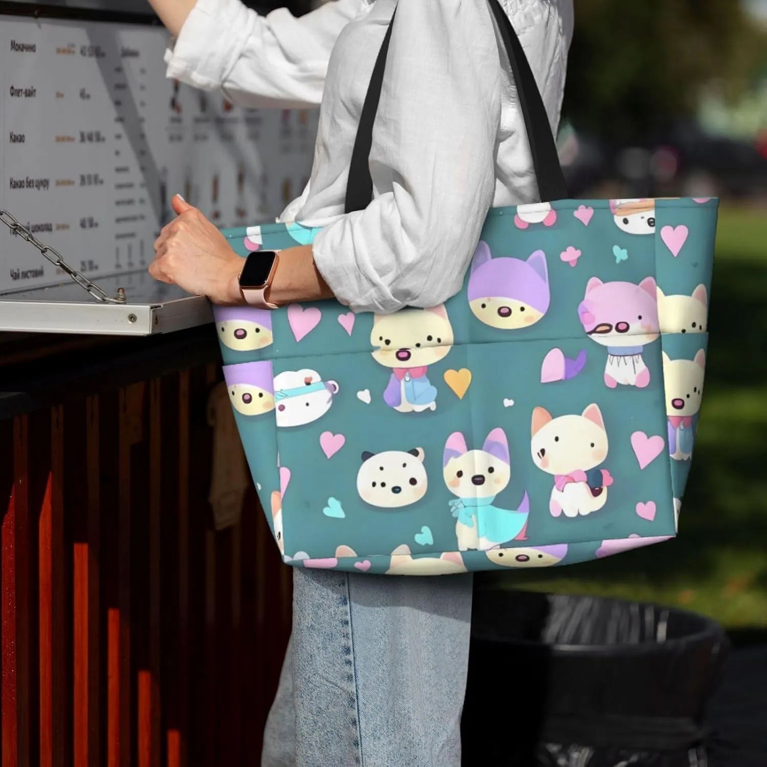 Mermaid Tattoo Spacious Large Capacity Beach Travel Bag - Foldable Beach Bag Tote Bag With Zipper