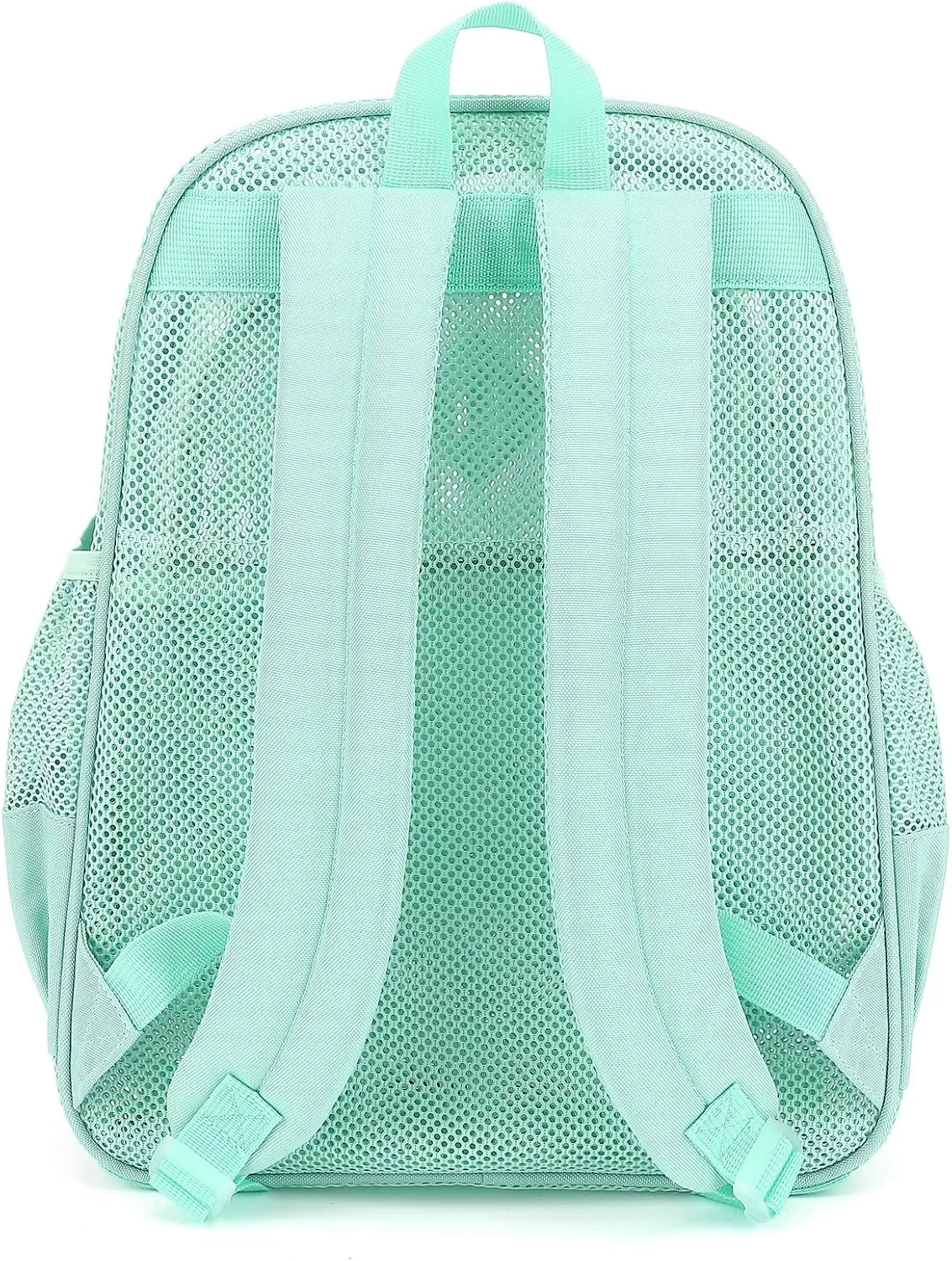 Mesh Bacpack Heavy Duty for School, Lightweight See Through College Backpack for Work Beach Sports (Green)