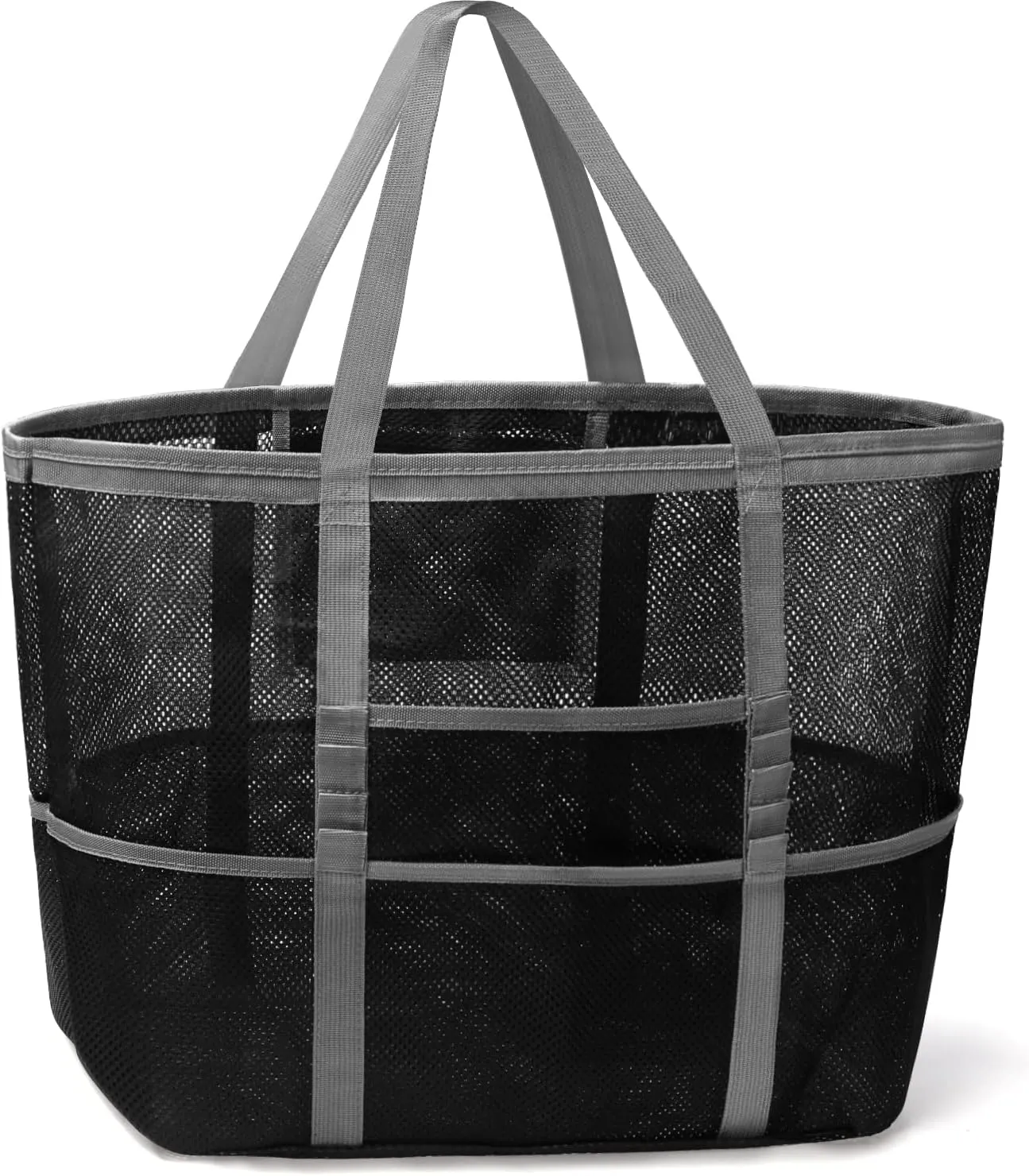 Mesh Beach Bag, Large Beach Bag Swimming Bag Foldable Mesh Tote for Your Family Beach Trip