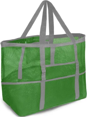 Mesh Beach Bag - Large Tote Bag for Family, Toys & Vacation Essentials