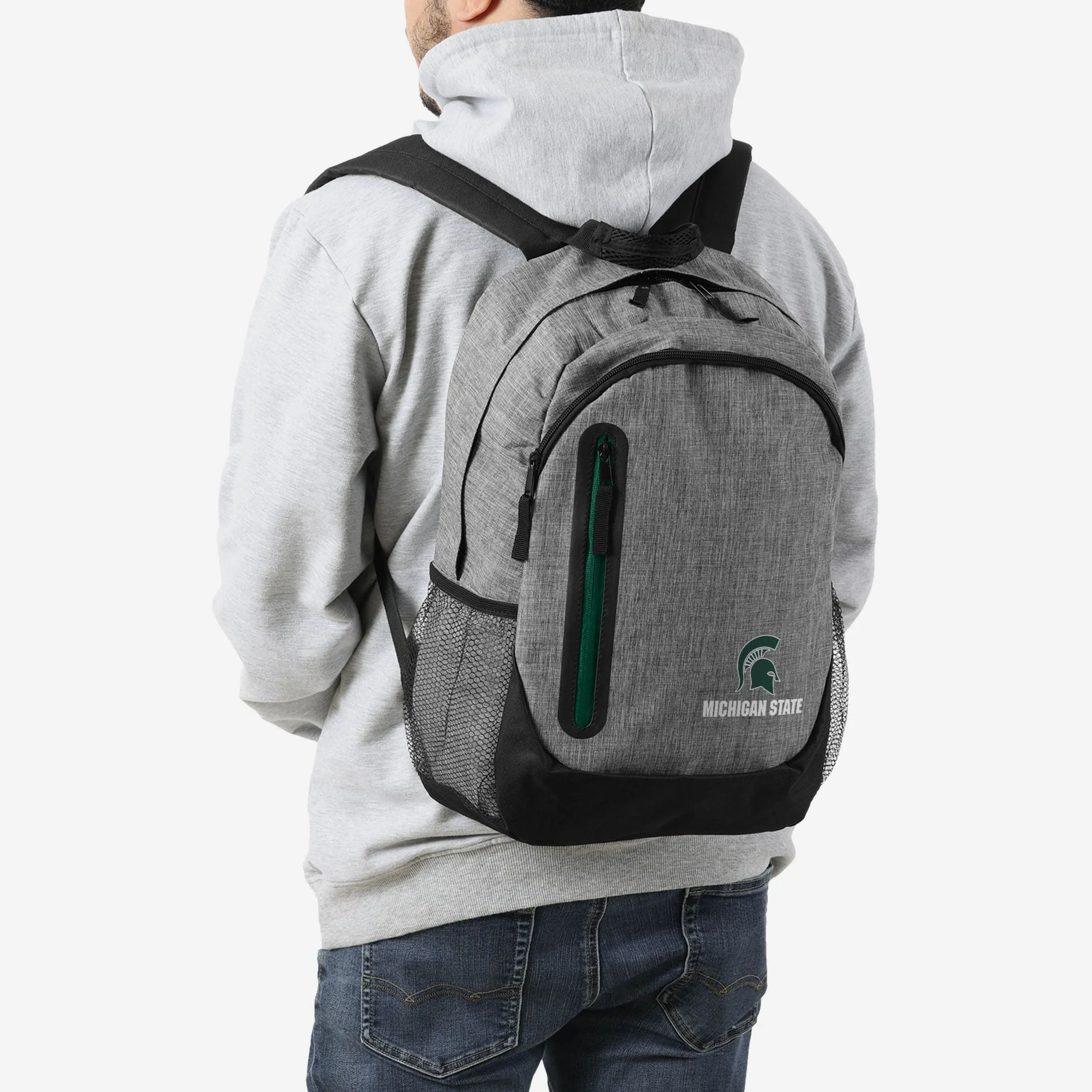 Michigan State Spartans Heather Grey Bold Color Backpack