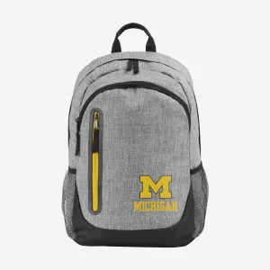 Michigan Wolverines Heather Grey Bold Color Backpack