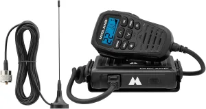 Midland - MXT275 MicroMobile GMRS Radio - 15 watts Two-Way Radio with Integrated Control Microphone - Overland Caravanning Tractors - Detachable External Magnetic Mount Antenna - 8 Repeater Channels