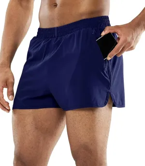 MIER Men's 3 Inches Quick Dry Running Shorts Liner Lightweight Water Resistant Athletic Workout Lined Shorts