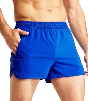 MIER Men's 3 Inches Quick Dry Running Shorts Liner Lightweight Water Resistant Athletic Workout Lined Shorts