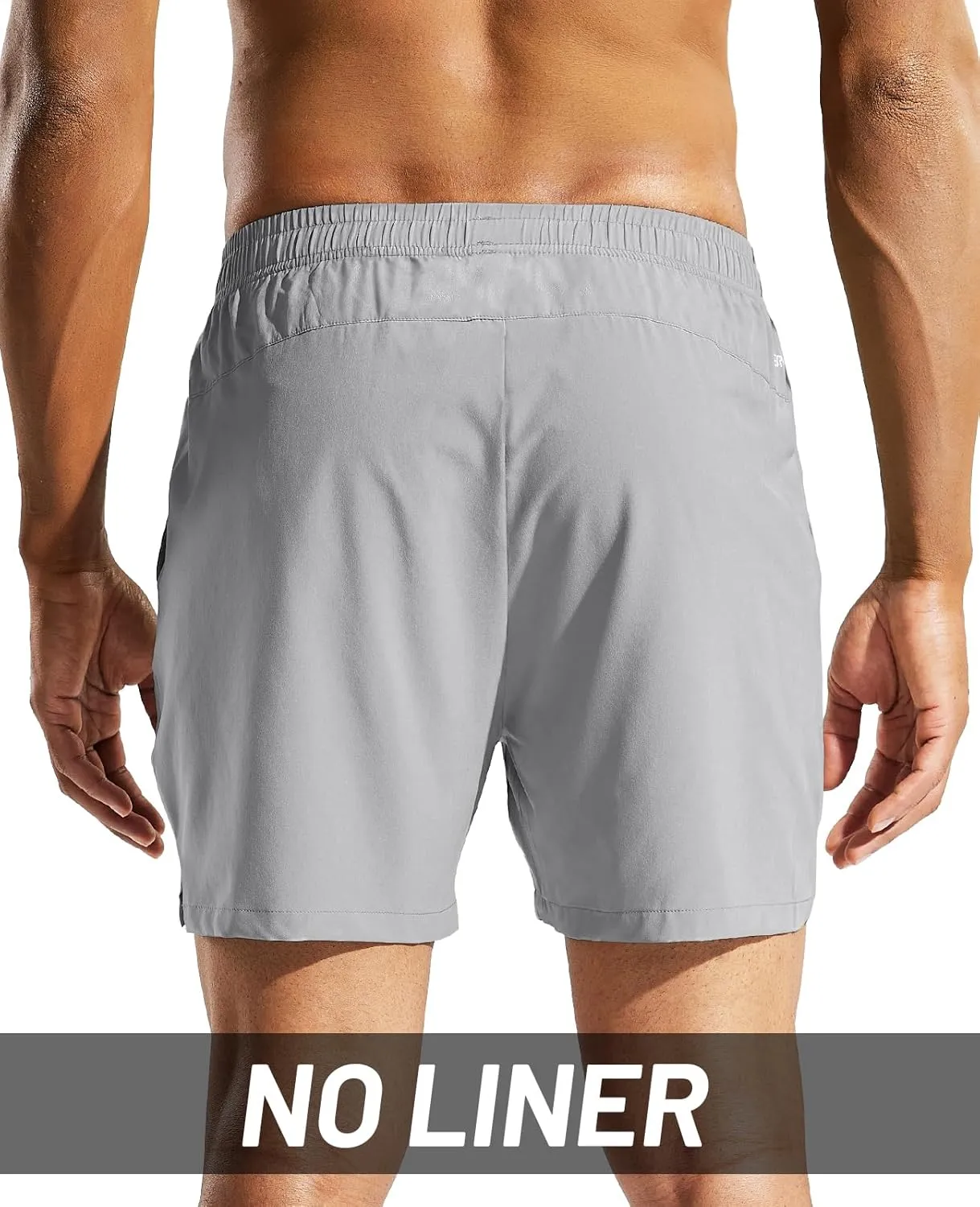 MIER Men's 5 Inch Running Athletic Shorts with Pockets Quick Dry Lightweight Gym Workout Shorts, Elastic Waist