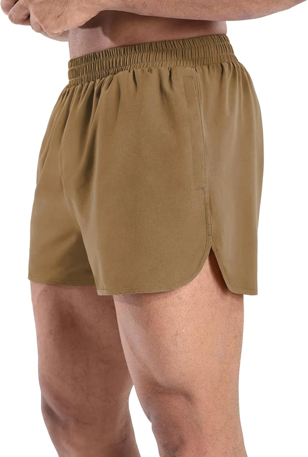 MIER Men’s Athletic Running Shorts with Brief Liner 3 Inch Quick Dry Lined Shorts with Zipper Pockets for Gym Workout