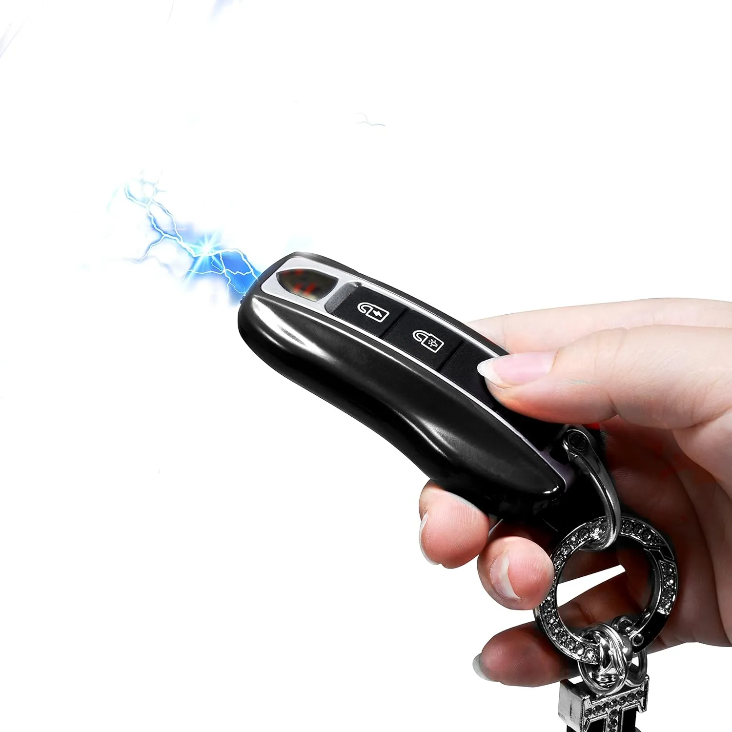 Mini Stun Gun with LED Flashlight and Wrist Strap – Unique Key fob Design