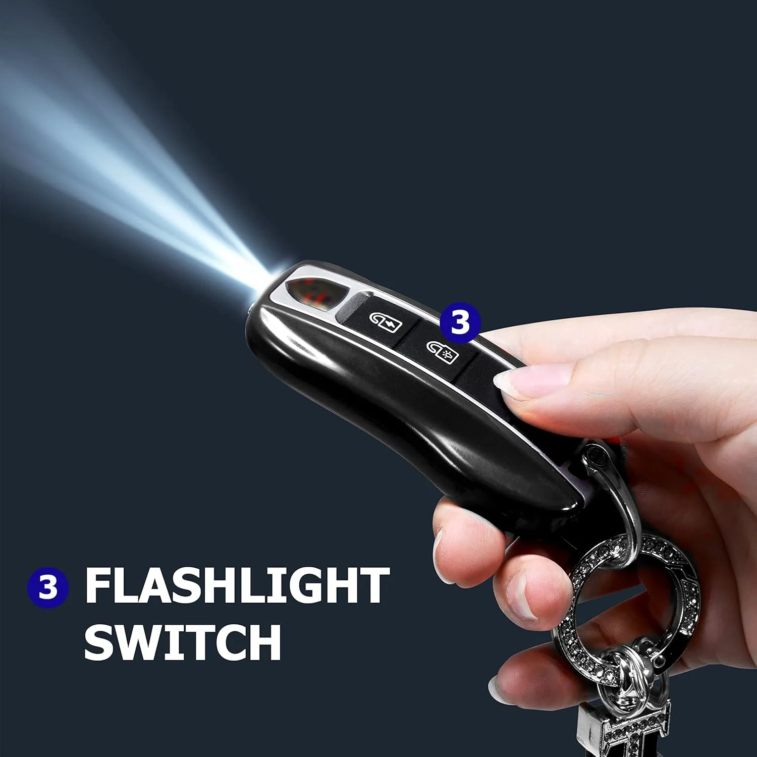 Mini Stun Gun with LED Flashlight and Wrist Strap – Unique Key fob Design