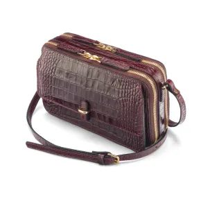 Miranda Bag - Burgundy Croc-Effect