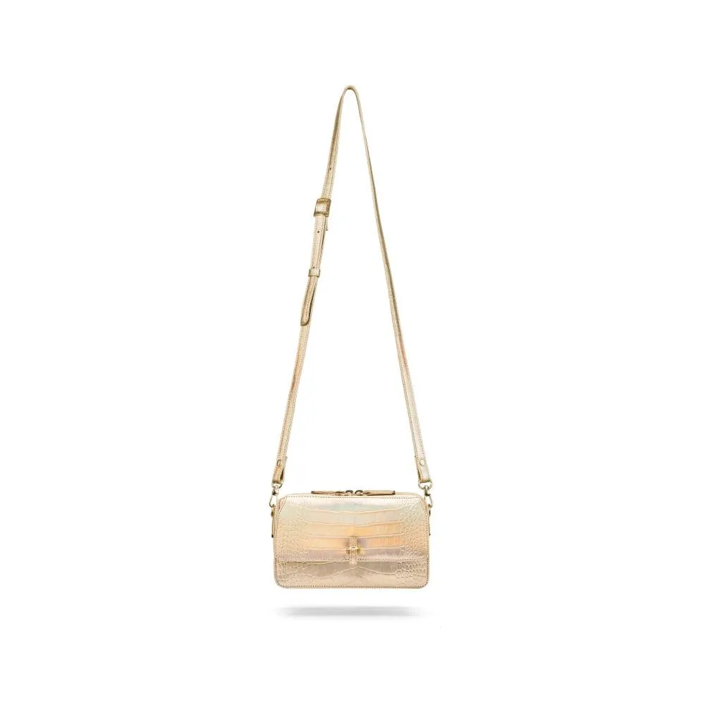 Miranda Bag - Gold Croc-Effect