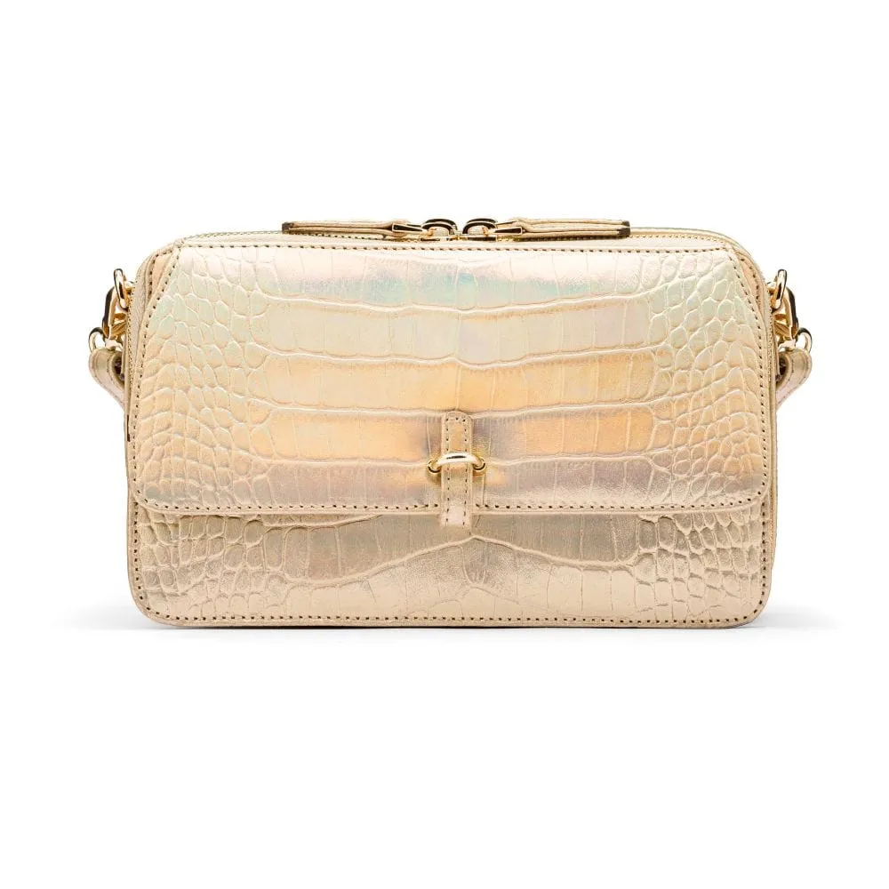Miranda Bag - Gold Croc-Effect