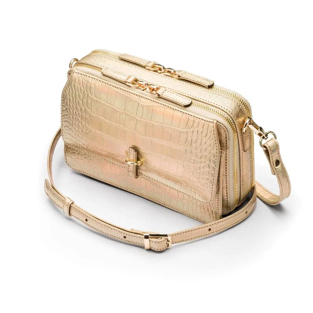 Miranda Bag - Gold Croc-Effect