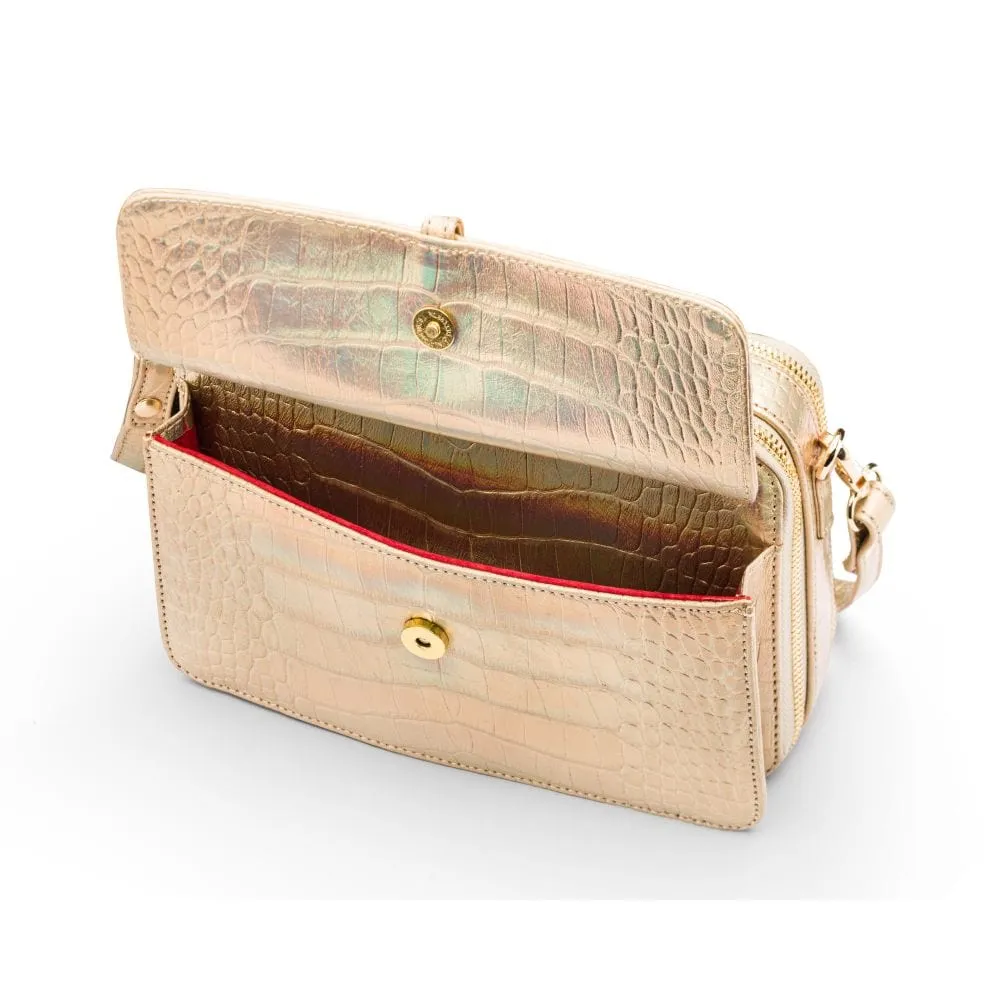 Miranda Bag - Gold Croc-Effect