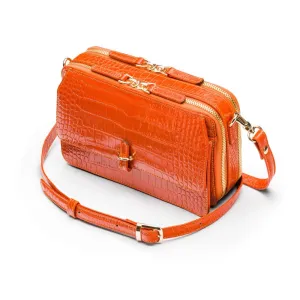 Miranda Bag - Orange Croc-Effect