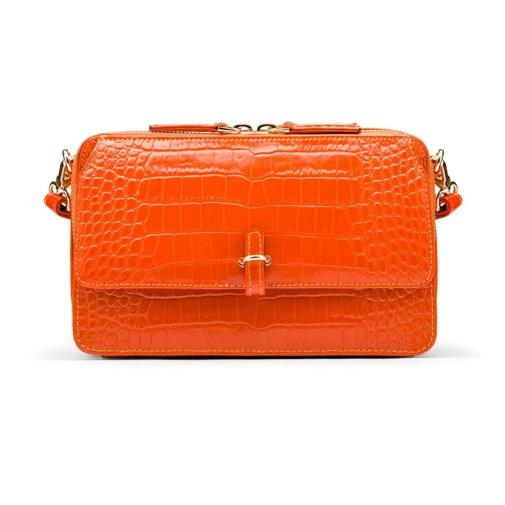 Miranda Bag - Orange Croc-Effect