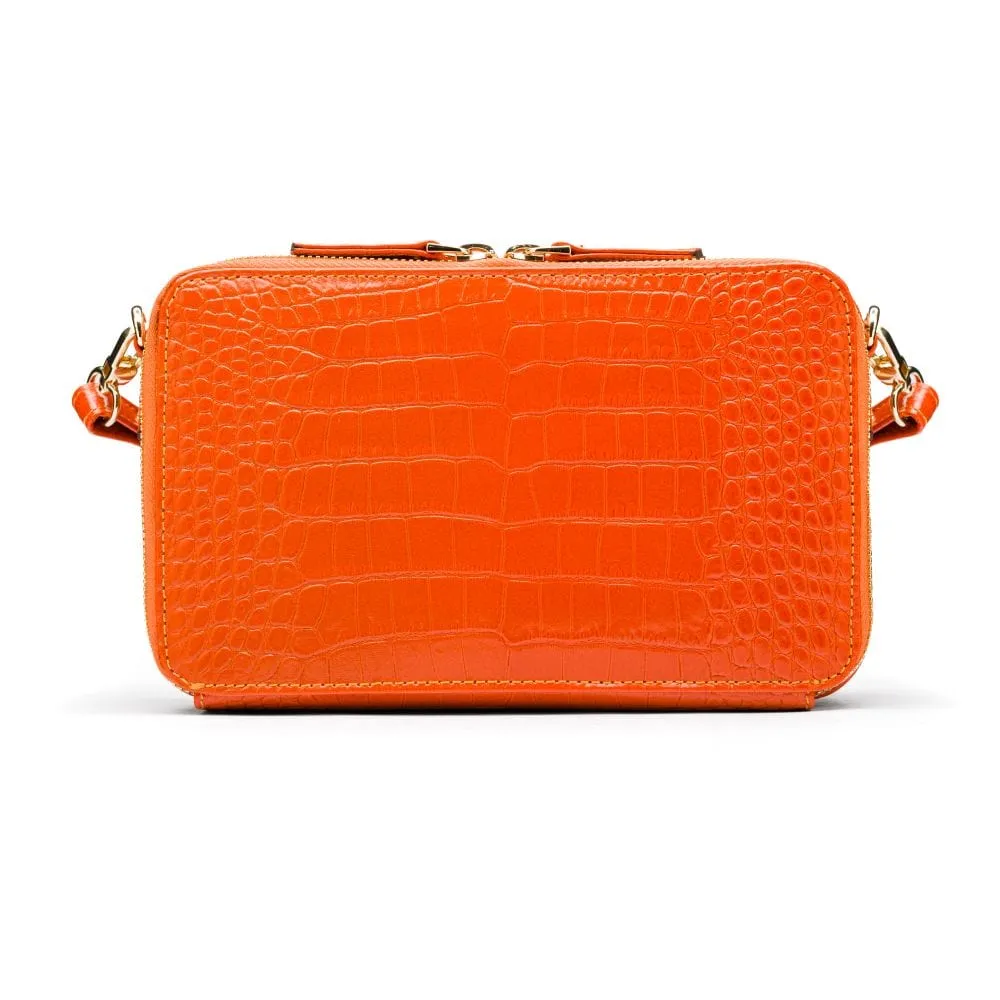 Miranda Bag - Orange Croc-Effect