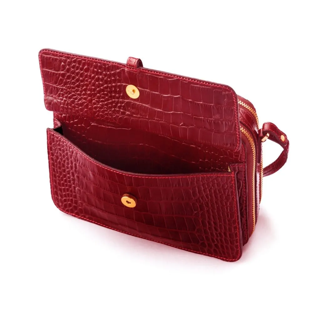 Miranda Bag - Red Croc-Effect