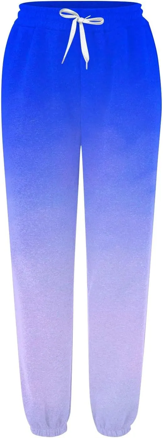 Miyaomn 2024 Fall Sweatpants for Women Baggy Cinch Bottom Joggers High Waisted Drawstring Workout Lounge Trousers with Pocket