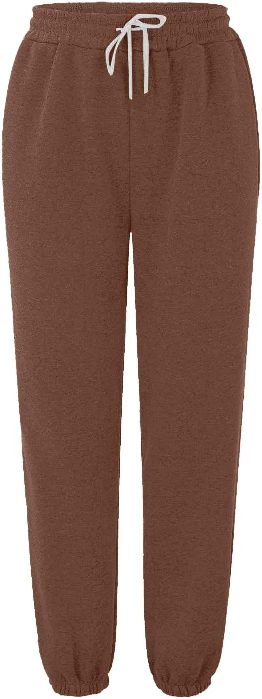 Miyaomn Women's Casual Baggy Sweatpants Elastic High Waisted Drawstring Workout Athletic Joggers Pants 2024 Fall with Pockets