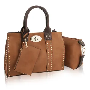 MKF Collection by Mia K. Farrow Elissa 3 Piece Satchel with Pouch and Coin Purse