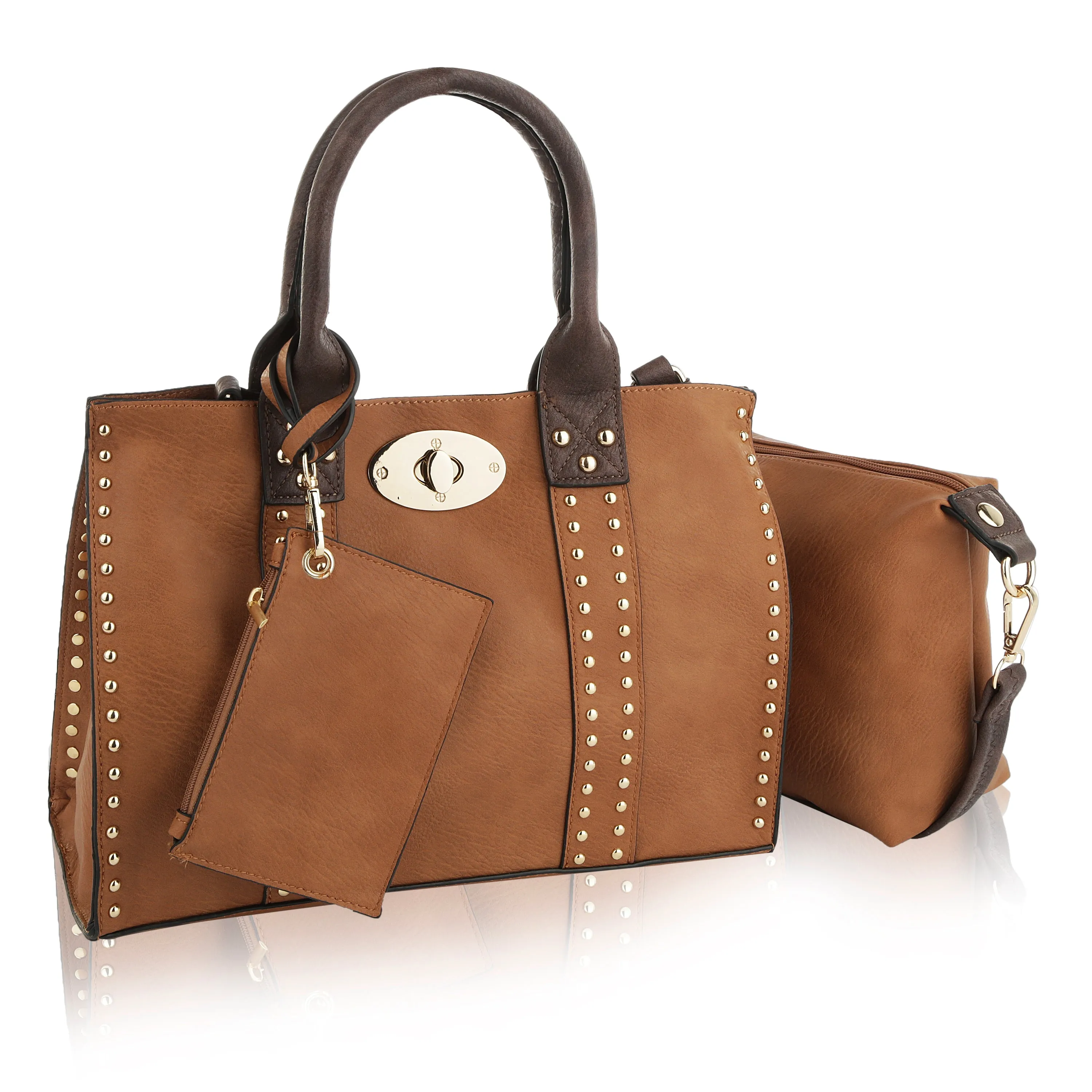 MKF Collection by Mia K. Farrow Elissa 3 Piece Satchel with Pouch and Coin Purse