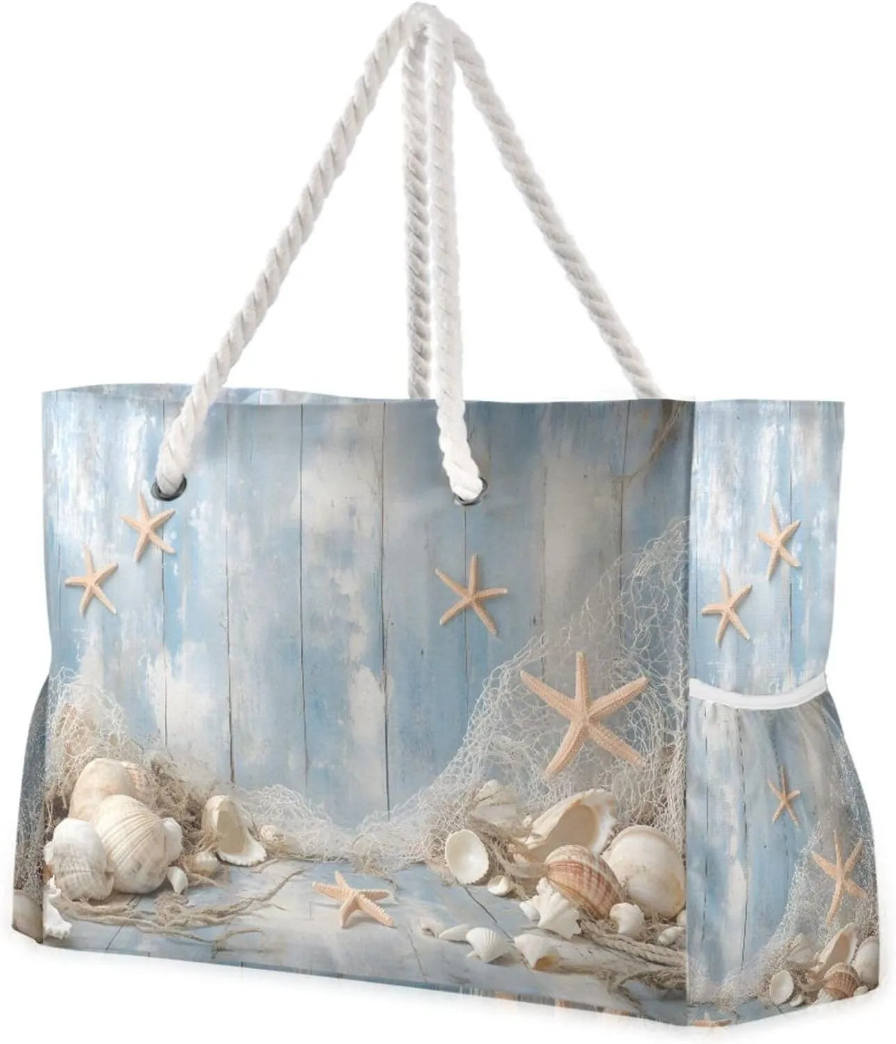 MNSRUU Large Beach Bag for Women, Summer Ocean Tote Travel Gym Swim Bag