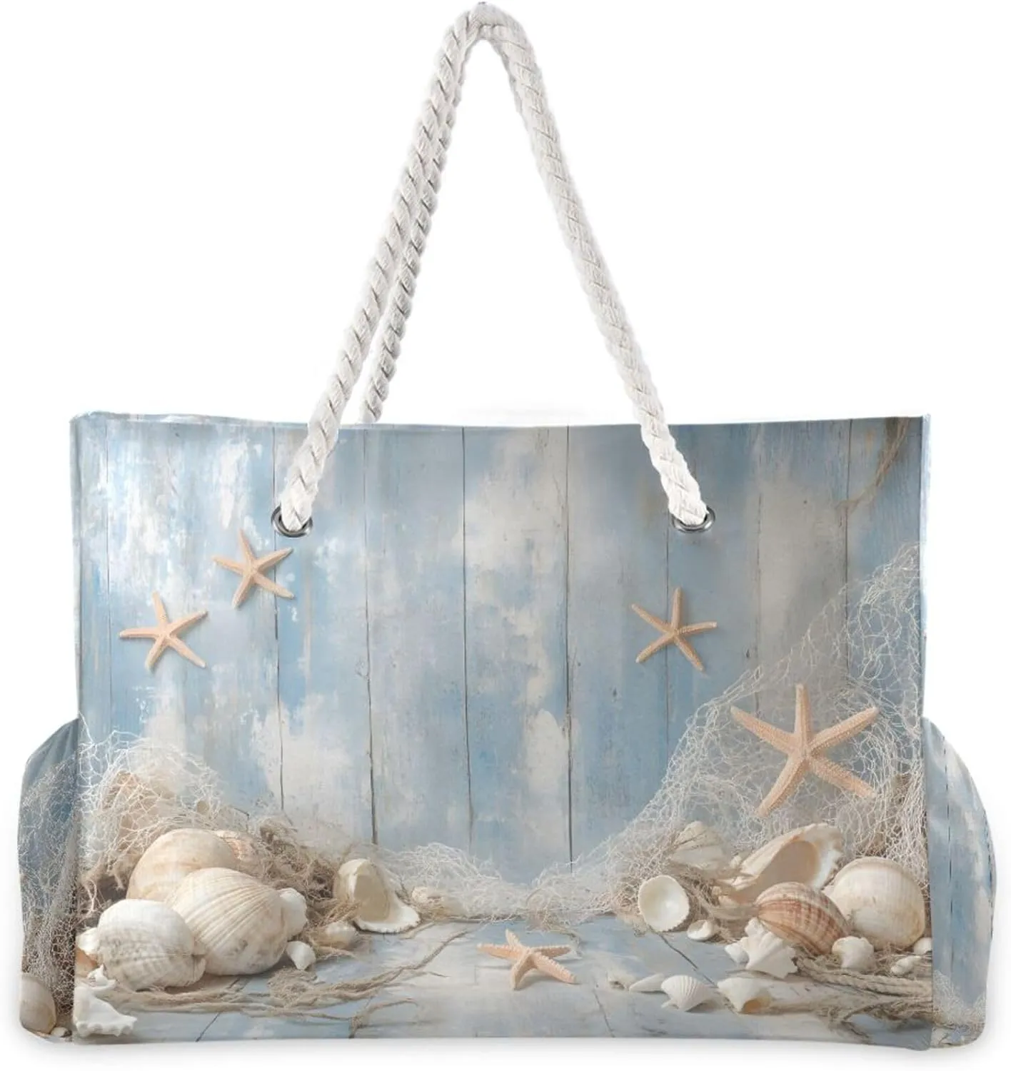 MNSRUU Large Beach Bag for Women, Summer Ocean Tote Travel Gym Swim Bag