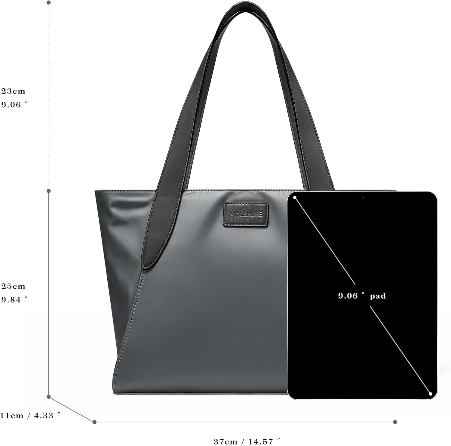 molshine Large Hobo Totes Handbag, Nylon Shopper Bags Shoulder Satchel for Workout Beach Travel Shopping Women Lady Model