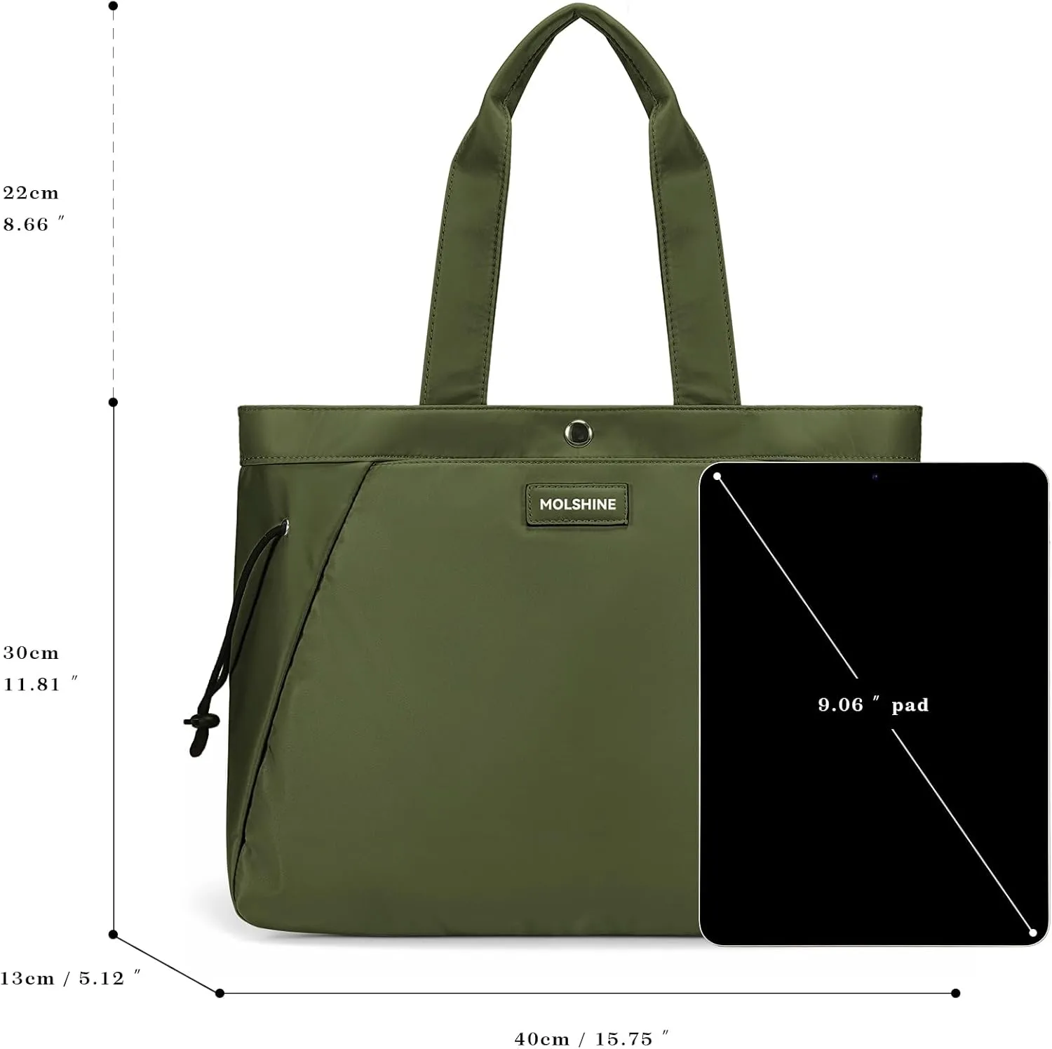 molshine Large Hobo Totes Handbag, Nylon Side Cinch Shopper Bags Shoulder Satchel for Workout Beach Travel Women Lady Model