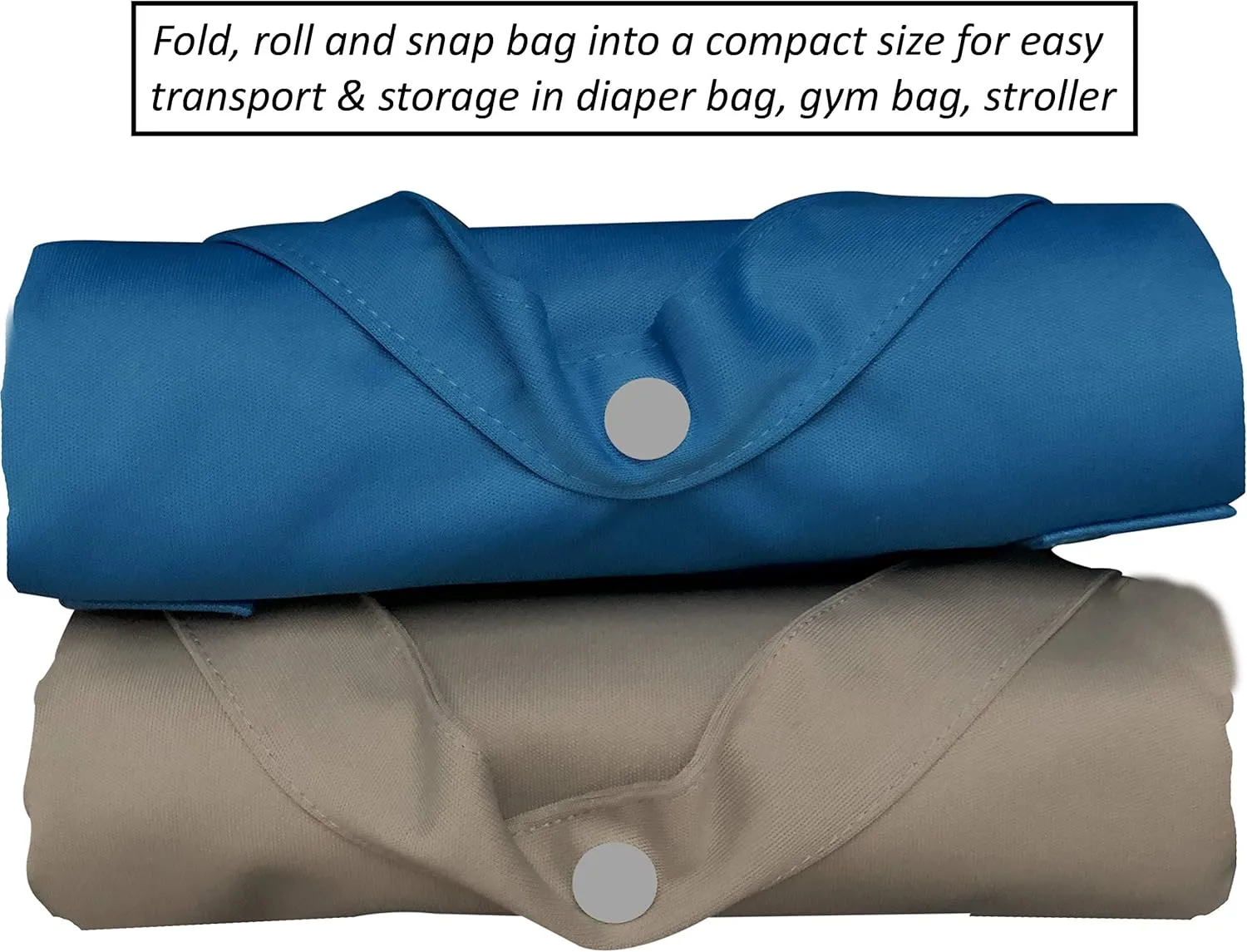 MOM & BAB Wet Bags for Baby | Travel | Cloth Diapers | Swimsuits and Towel | Wet Dry Bag for Breast Pump Parts, Gym, Yoga | Water & Odor Resistant (Blue&Gray)