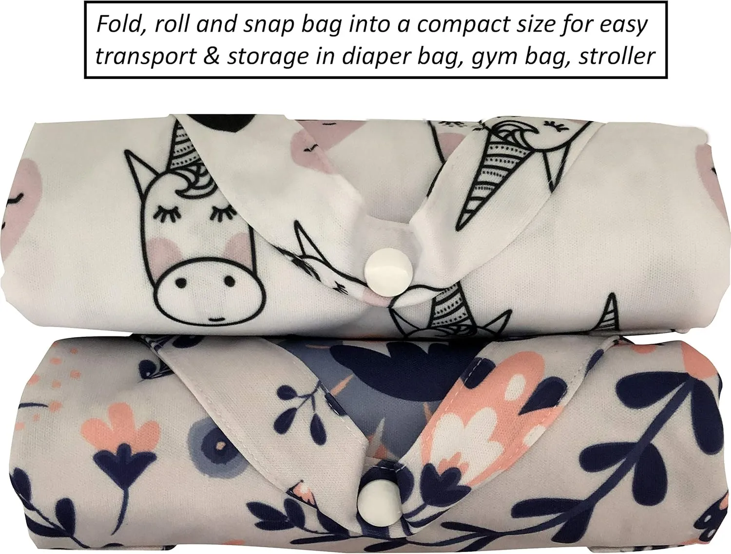 MOM & BAB Wet Bags for Baby | Travel | Cloth Diapers | Swimsuits and Towel | Wet Dry Bag for Breast Pump Parts, Gym, Yoga | Water & Odor Resistant (Unico&Flo)