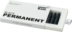 Montblanc Ink Cartridges Permanent Black 107757 – Document-Proof Fountain Pen Refills in Black – 8 International Standard Pen Cartridges