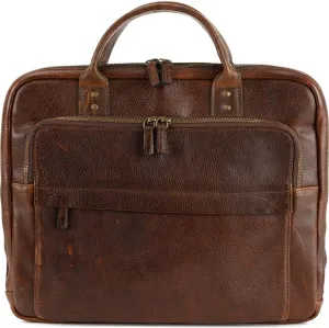 Moore & Giles Jay Modern Briefcase Titan Milled Brown A-MAB02-TMB