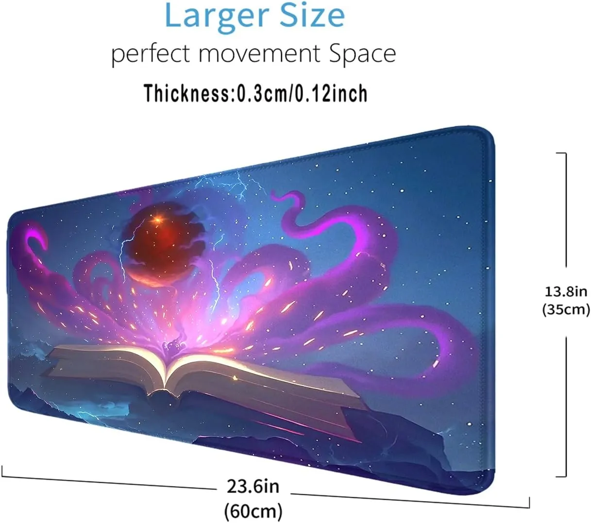 MTG Playmat- Stitched Edges Forest TCG Playmat-Non-Slip Landscape Play Mat Smooth Surface Rubber Base Board Game Mousepad 24x14 inches for Trading Card Game Playing with Storage Bags