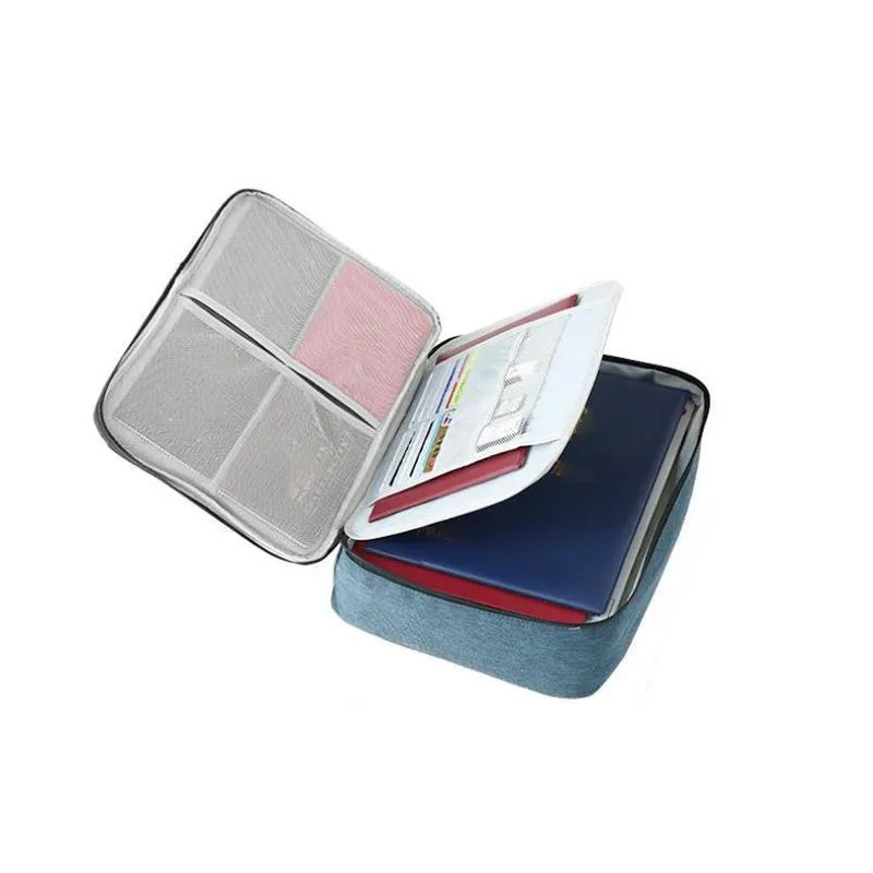 Multi-Layer Document Storage Bag 1PC 2Sizes 3Colours Oxford Fabric