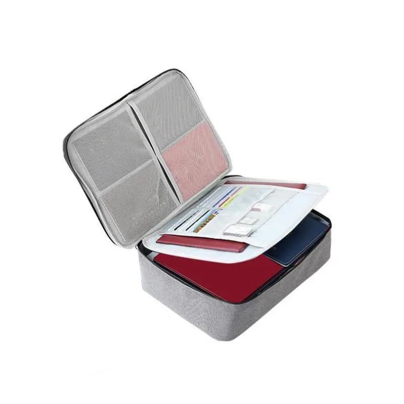 Multi-Layer Document Storage Bag 1PC 2Sizes 3Colours Oxford Fabric
