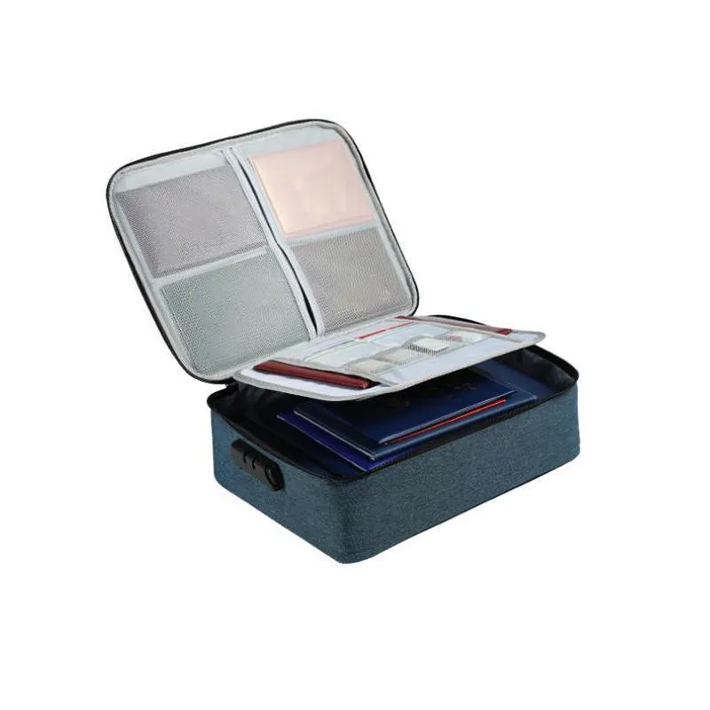 Multi-Layer Document Storage Bag 1PC 2Sizes 3Colours Oxford Fabric