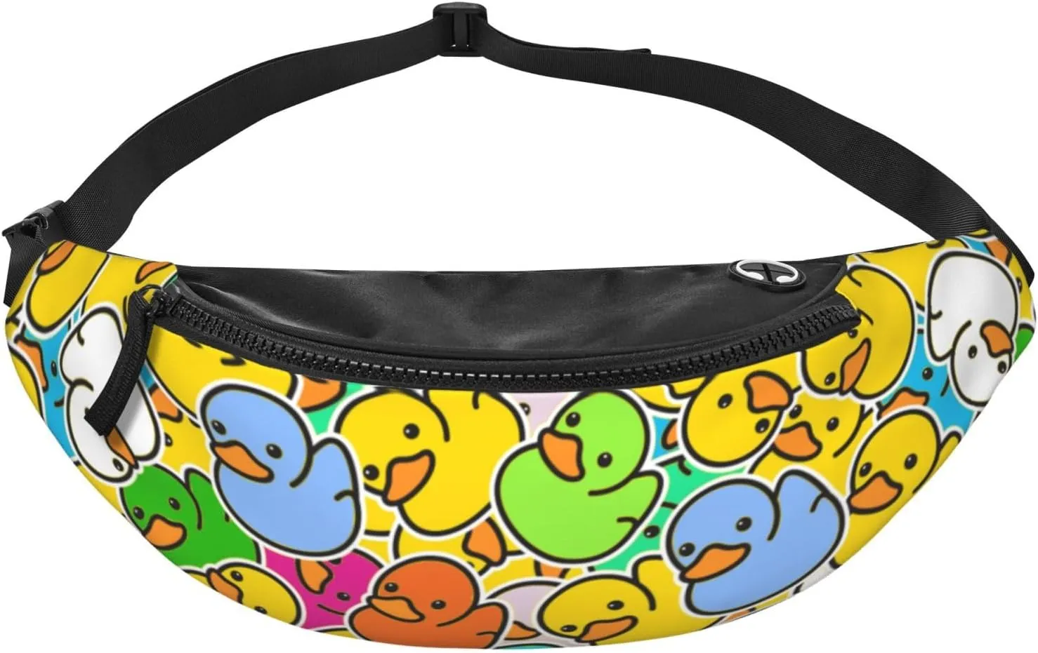 Multicolor Duck 1 Fanny Pack Crossbody Waist Bag Pack for Men Women. Belt Bag for Travel Walking Running Hiking Fishing.
