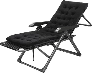 Multifunctional Folding Recliner Beach Chair Lounger Bed for Outdoor Garden Camping