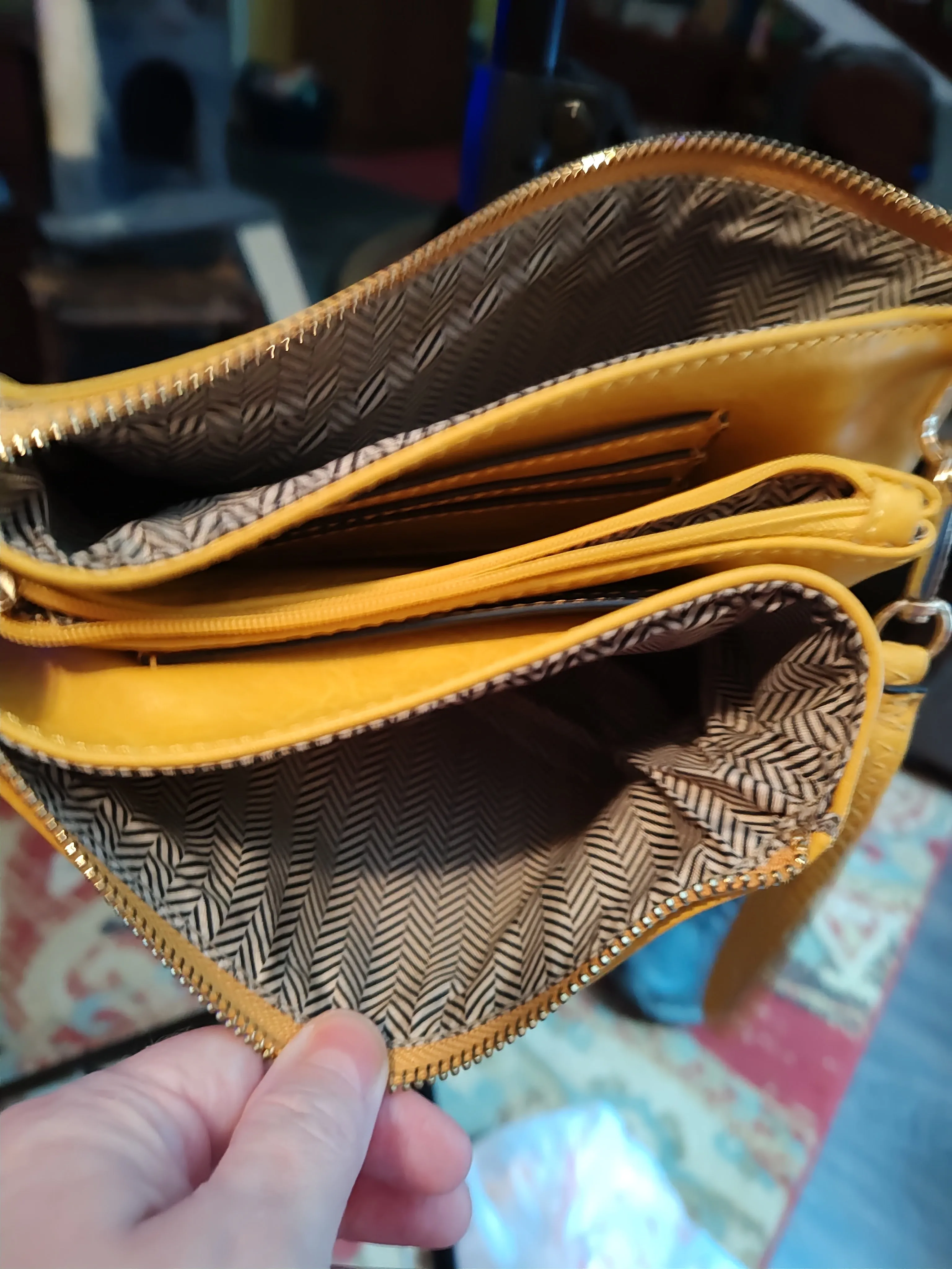 Mustard Yellow Crossbody Bag - pre-owned