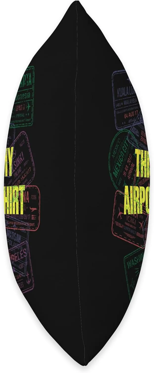 My Airport Shirt Airplane Aircraft Travel Throw Pillow, 18x18, Multicolor
