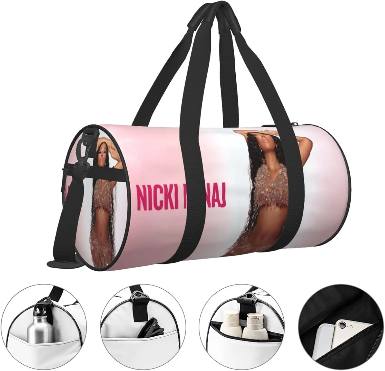N-icki Minaj Sport Duffel Bag,Travel Duffle Bag Sports Gym Bag,Tote Weekender Bag for Women Men Business Trip