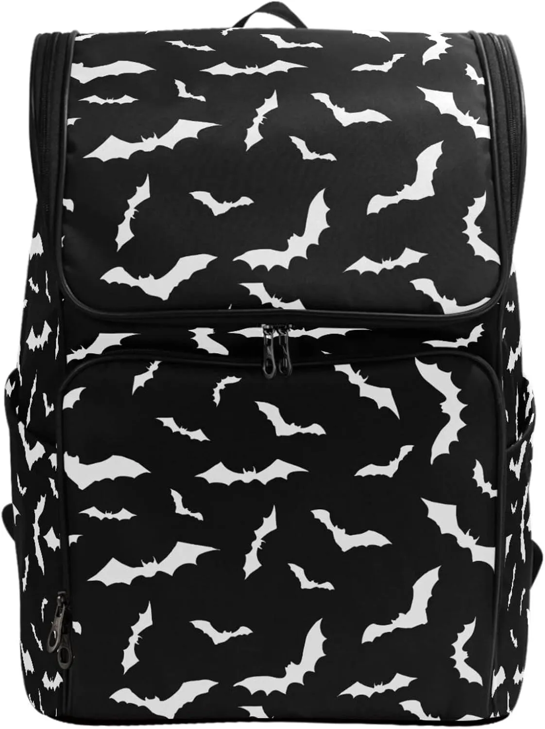 Naanle Stylish Bats Halloween Pattern Large College School Books Backpack Waterproof Computer Bag Travel Daypack for Man Woman